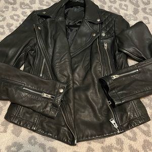 COPY - All Saints 100% leather moto jacket size 6